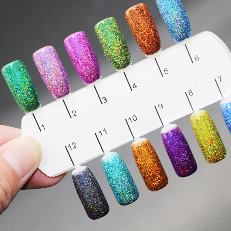 

New 12 boxes 12 colors nail art plating Symphony glitter powder Sparkly Ultra-Fine Nail Art Sequins Powder Nail art set Kit