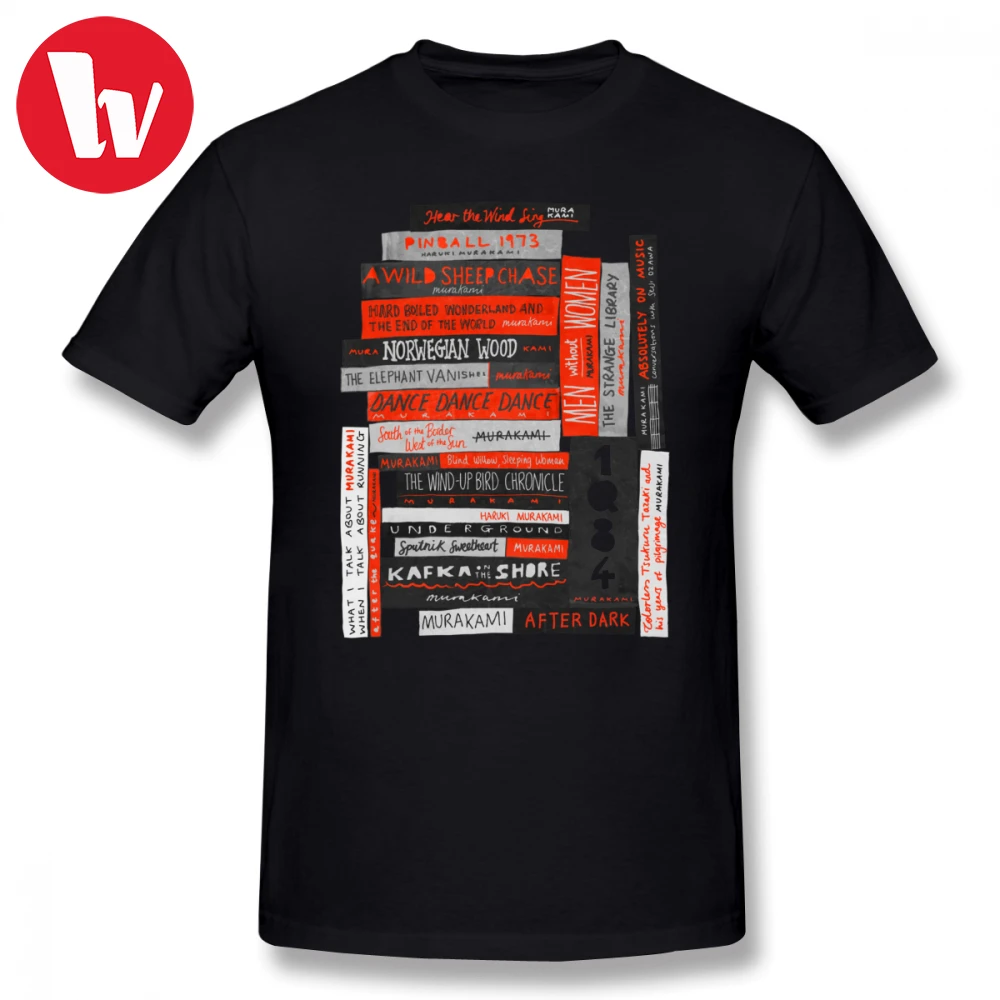 

Fanatic T Shirt Murakami Book Stack Fanatic Colour Letter Print T-Shirt Men Basic Tee Shirt Short Sleeve Casual T Shirts 4XL