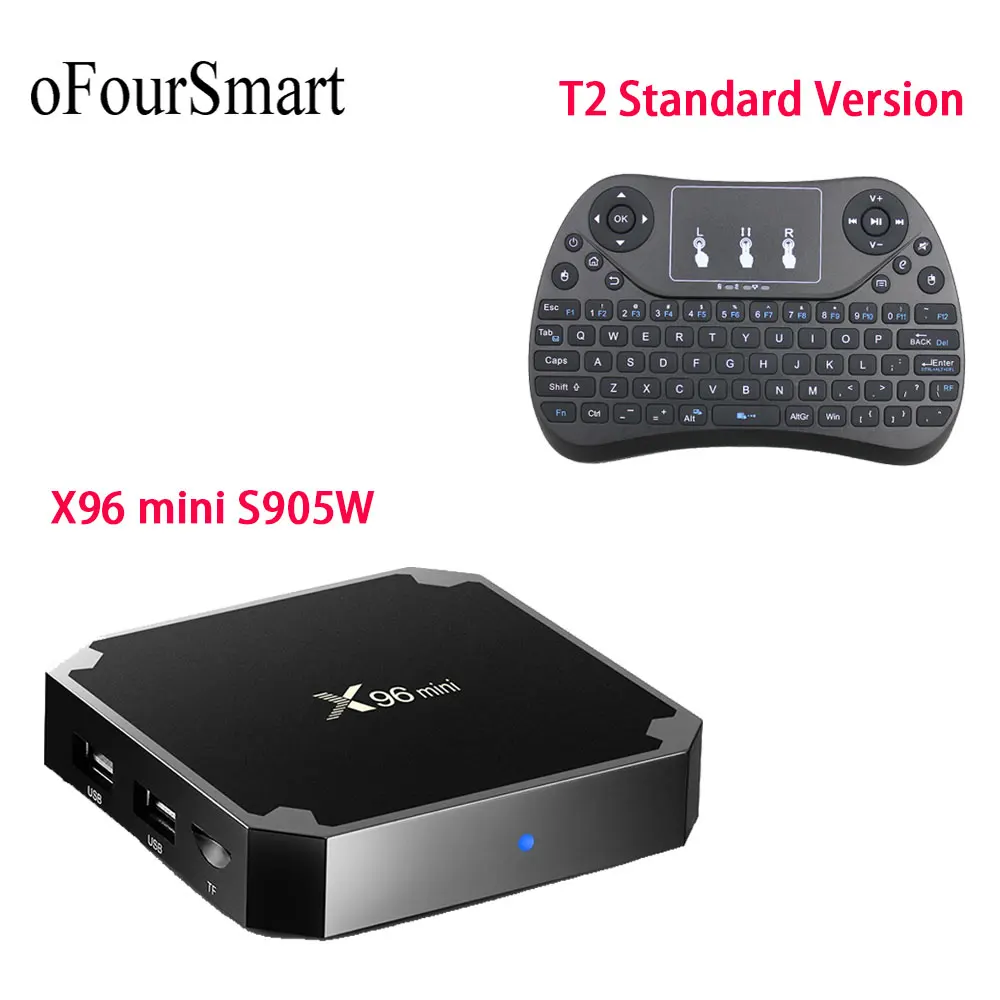 X96 Мини ТВ бокс Android 7.1.2 2 ГБ 16 android tv box Amlogic S905W четырехъядерный поддержка H.265 UHD 4K WiFi