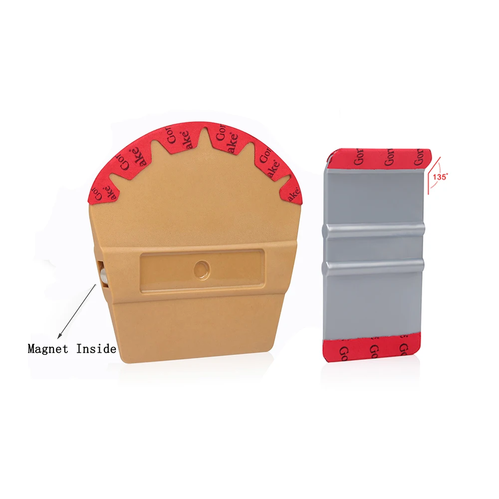 

EHDIS Carbon Fiber Suede Felt Magnet Squeegee Scraper Car Wrapping Clean Tool Window Tints Tool Vinyl Wrap Auto Film Accessories