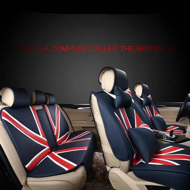 union jack customized pp suede leather car seat covers (mark your car