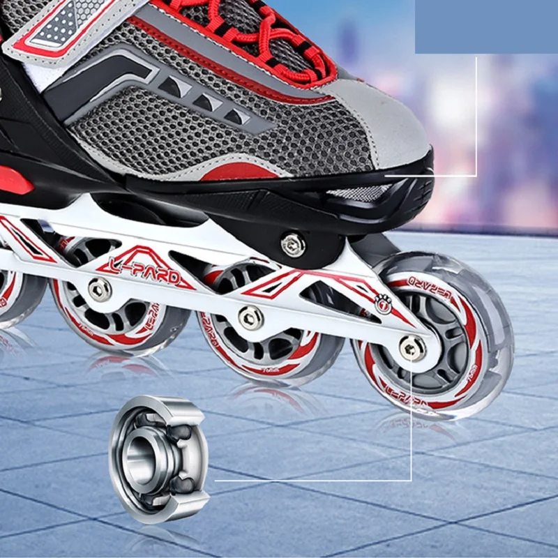 الرجال والنساء مرنة مقاومة للاهتراء شبكة A38-2 sizeXL ضبط صف واحد الأسطوانة النعال واحدة الفرامل فلاش عجلة على الجليد