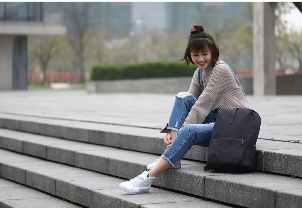 Xiaomi коллаж досуг простой рюкзак 2 простой студентов школы большой емкости ноутбука сумки на плечо Популярные YKK молнии