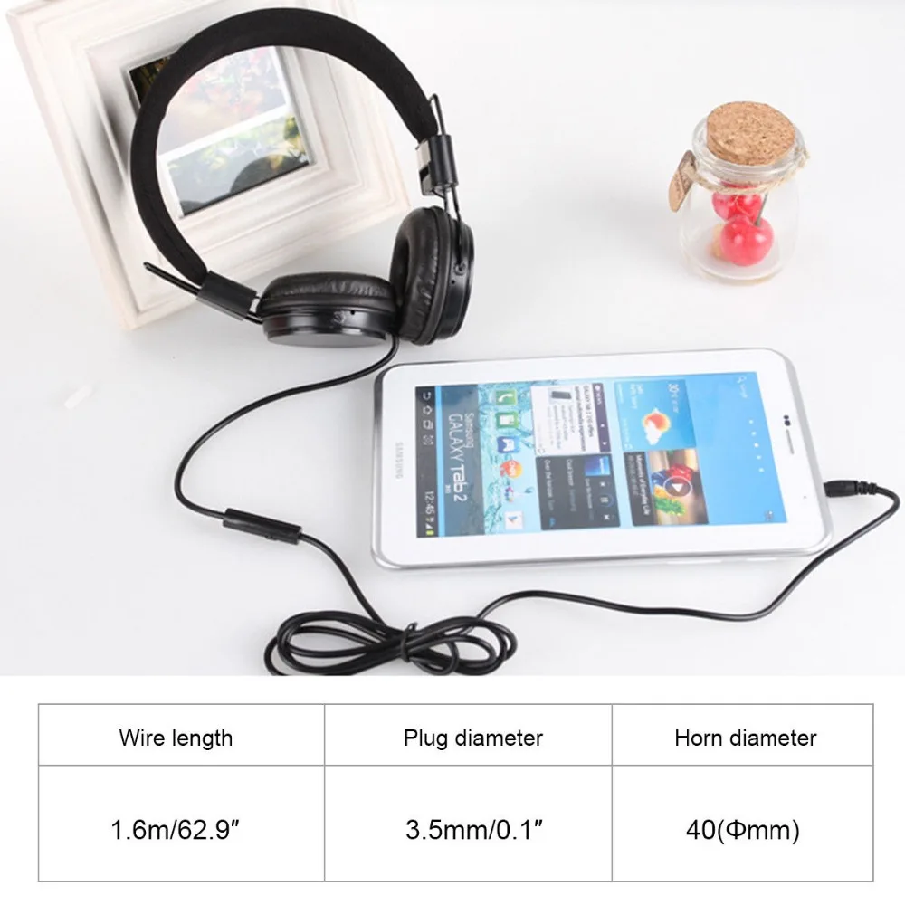 Foldable Built in Mic Headphones Wired Cord artificial leather stereo MP3 earphone Children kids On Ear Headset for ipad tablet