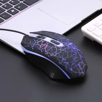 

Professional USB Wired LED 1600DPI Gaming Mouse Play For Computer PC Laptop Office Colorful Luminous Gamer Mouse Accessories