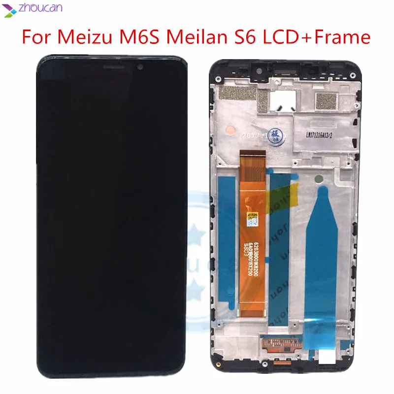 

New Black 5.7" LCD Meizu M6s LCD Display Replacement + Touch Screen Digitizer Meizu Meilan S6 Phone LCD Case +Tool