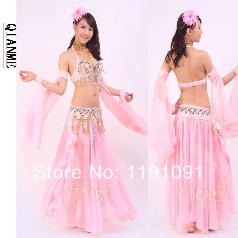 Quality belly dance set belly dance clothes performance wear belly