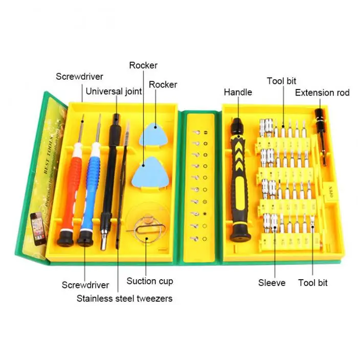 38 в 1 Набор прецизионных отверток Набор инструментов для ремонта для ноутбуков и смартфонов часы HVR88