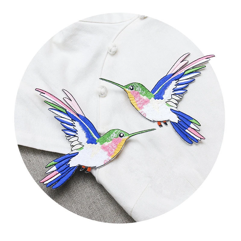 Livraison Gratuite Nouvelle Symetrie Colibri Tissu Pate Taille Oiseau Decalcomanies Cowboy Sac Vetements Decoration Trou Trou Autocollants Peuvent Etre Chauds Aliexpress