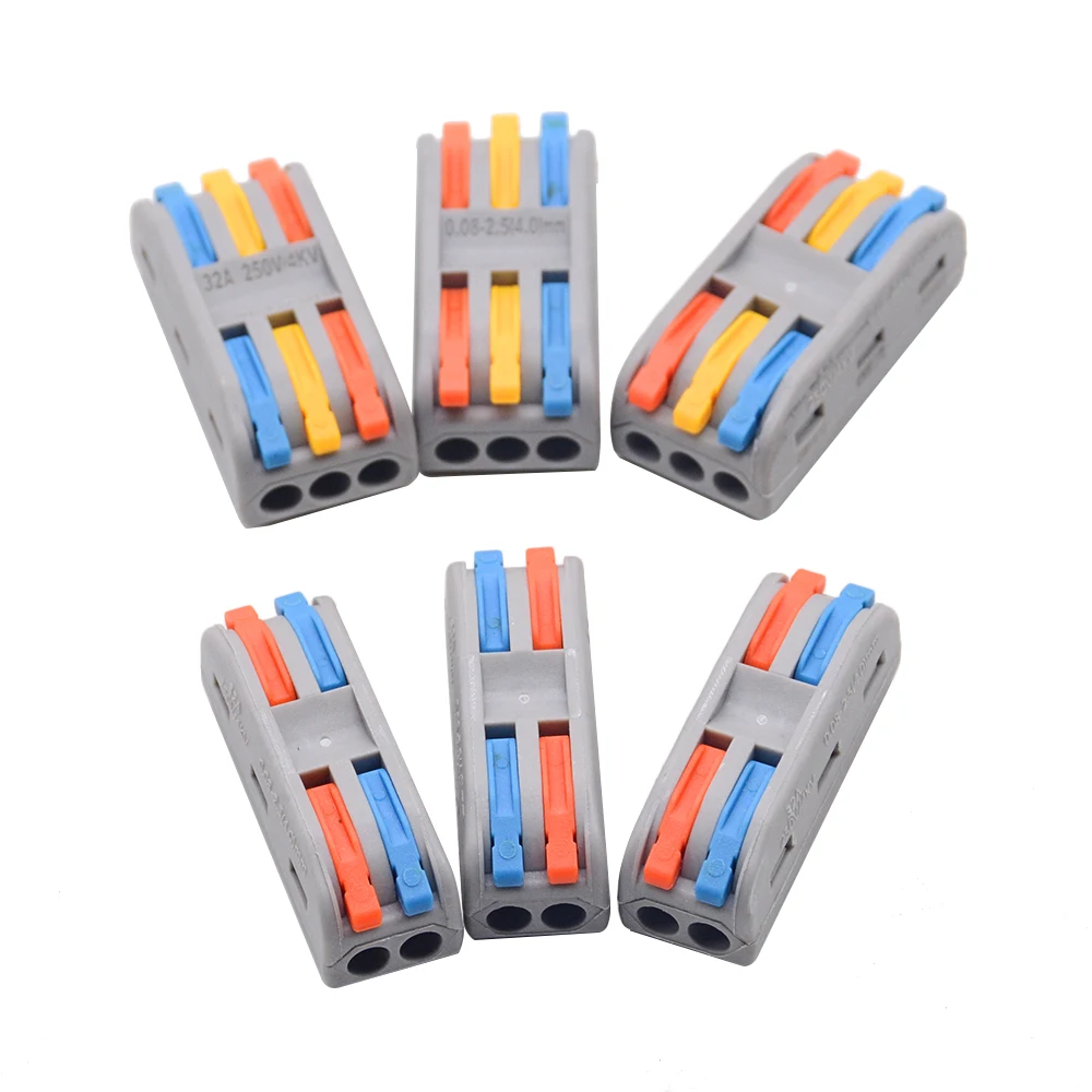 

10PCS Color Quick Wiring TerminalSafety Electrical Household Wire Butt Splitter Connector Clip Fast Insulation