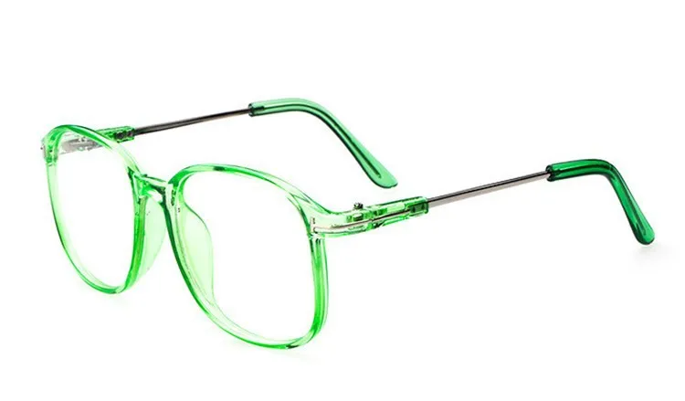 Ретро декоративные зеркальные большие очки, оправа для очков, оправа для очков, оправа для женщин, Дамская оптическая оправа для очков - Цвет оправы: Clear Green