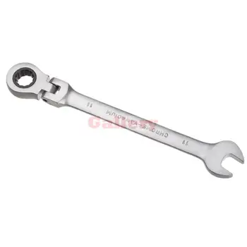 

11mm Metric Chrome Flexible Head Ratchet Action Wrench Spanner Nut Tool