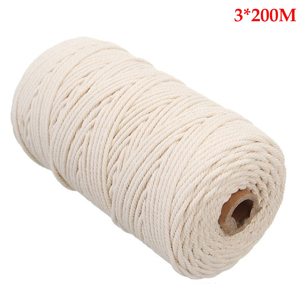 

Cotton Long Rope Craft Twisted Artisan Knitting Macrame String DIY Handmade Tapestry Wall Hanging Curtain