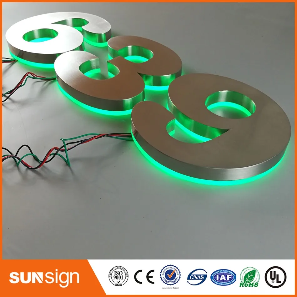 

Custom RGB LED lighted room numbers for hotels