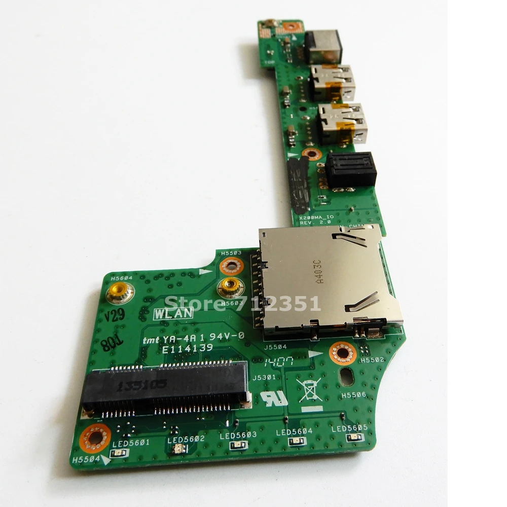 X200MA для ASUS X200 X200C X200CA X200M плата ввода вывода USB SD кардридер аудио Плата IO_BOARD 60NB04U0