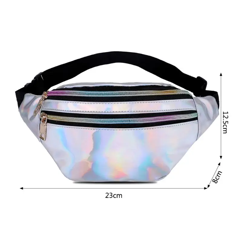 Женская голограмма поясная сумка для путешествий Лазерная пляжная сумка чехол для телефона с регулируемым ремешком