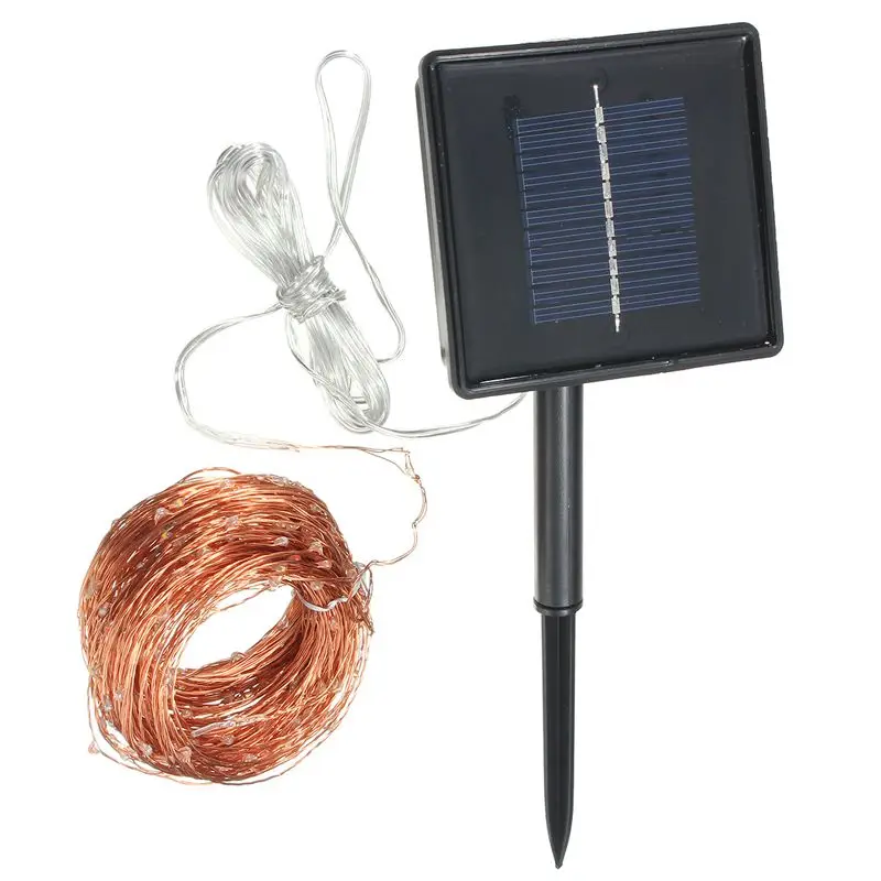 

Smuxi Solar Power 32M 3.6W Multicolor LED Copper Wire String Fairy Light Christmas Wedding Party Decor Lamp Waterproof IP67