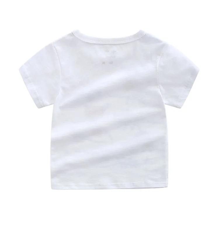 Мальчиков футболки Для детей, на лето футболки футболка для малышей блузки для маленьких девочек динозавр мультфильм Топы И Футболки От 2 до 6 лет