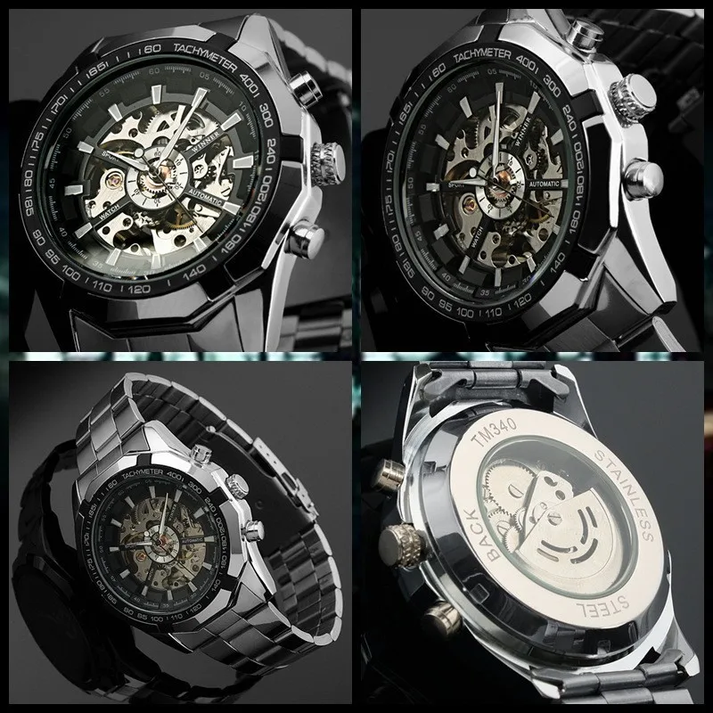 Fashion Top Brand Winner Mens Watches Luxury Skeleton Clock Man Classic Sport Watch Gift Automatic Mechanical Relogio Masculino