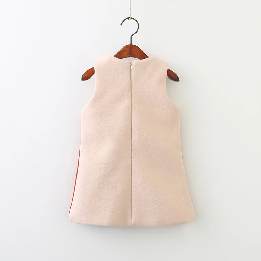 Babyinstar 2020 New Girls Christmas Dress Winter Girl Dress For Kids Sleeveless Cute Cartoon Kids Clothing Children Party Dress