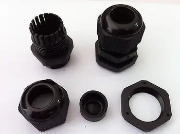

10pcs PG16 Waterproof Connector Gland Dia. 10-14mm Cable Black