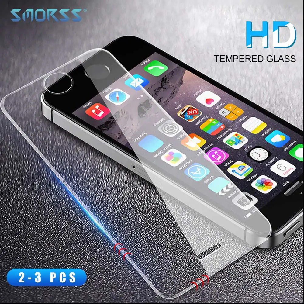SMORSS 2 PCS New Phone Protection Film for iphone 5 5s 5c SE HD Anti