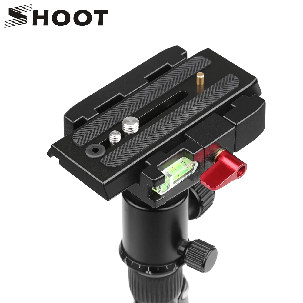 

SHOOT Aluminum Alloy Quick Shoe Plate for Manfrotto 501HDV 503HDV DSLR Camera Camcorder Tripod Monopod with 1/4 3/8 inches Screw