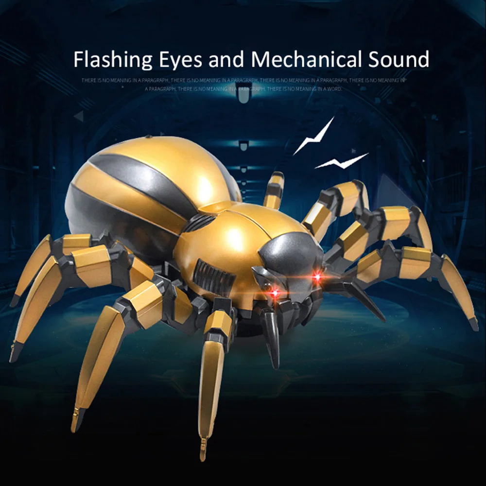 

RC Toys for Children Infrared Remote Control Mechanical Spider with LED light Sound Kids Gifts Boys Toy