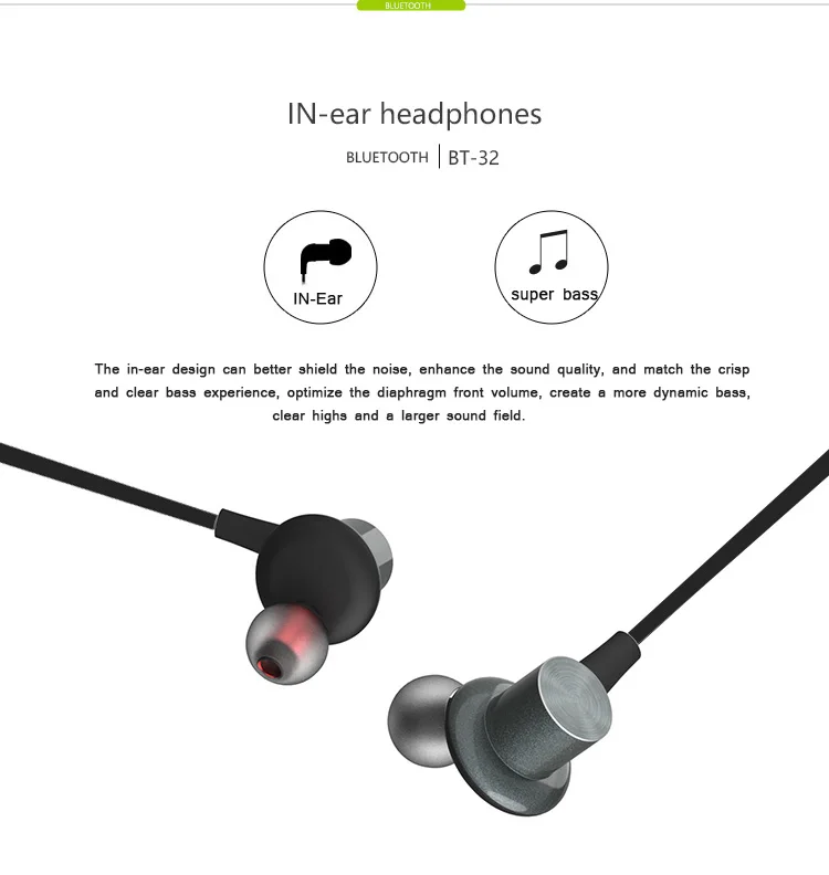 Volemer Bluetooth Earphone Magnetic Wireless Sport Neckband Headphones With Mic  Headset Stereo Earbuds For Moblie Phone Xiaomi (6)