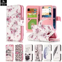 

For Coque Samsung Galaxy S6 Case Wallet Leather + Silicone Phone Case Samsung Galaxy S6 Cover 3D Relief Floral Painted Flip Case