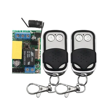 

1CH AC 220V RF Wireless Mini Switch Relay Receiver 2CH Remote Controllers Lighting LED Lamp ON OFF Learning Switch