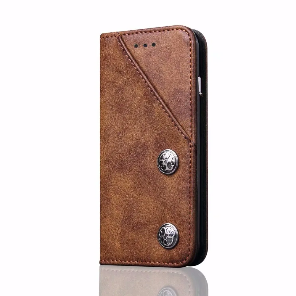 

Luxury High Quality Metal buttons Wallet Flip Cover Retro Leather Case For Samsung Galaxy S8 Plus /S8