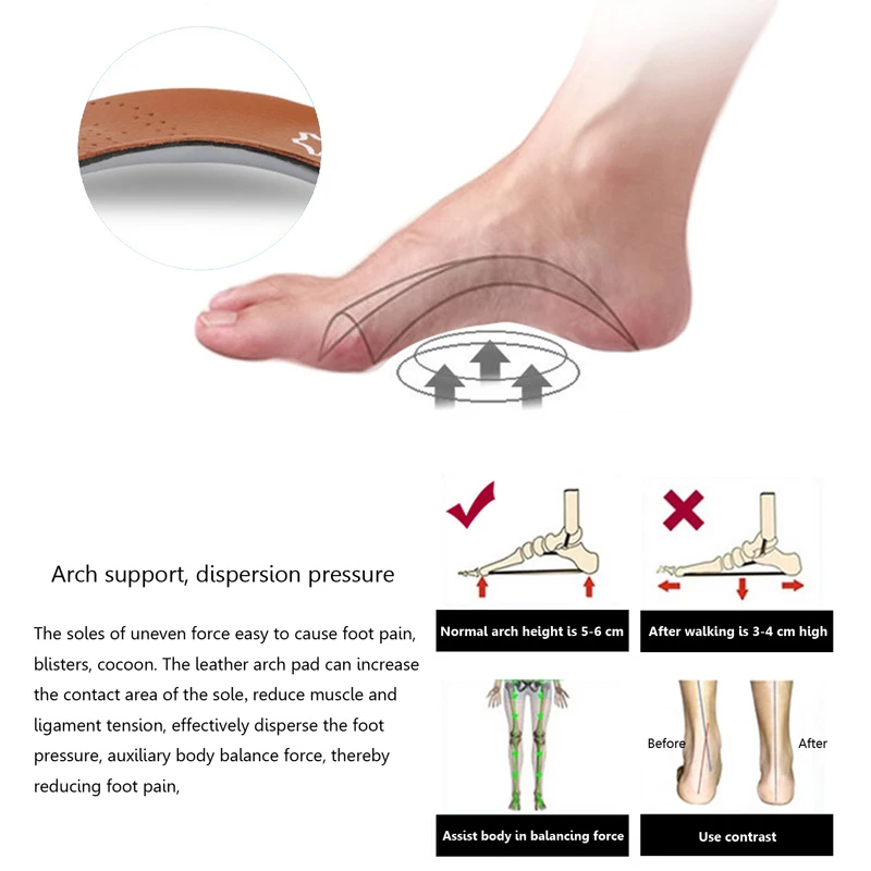 Soumit стельки ортопедические для обуви кожаные ортопедические стельки с массажной высокой аркой поддержка для плоских ног вставки insole стелька Palmilha обувь колодки подошвы