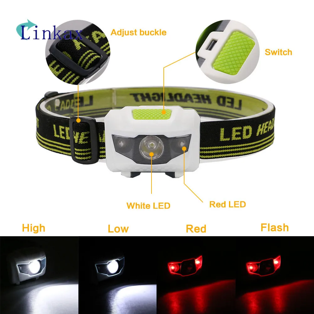 

Mini 4 modes Headlight Battery LED Headlamp Lantern Head Torch Light for Camping Mini Headlamp Light Torch Head light