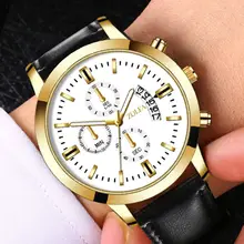 Calendar Watch Men Leather Strap Chronograph Date Quartz WristWatch Business Casual Watch for Man Clock Montre Homme Calendar Watch Men Leather Strap Chronograph Date Quartz WristWatch Business Casual Watch for Man Clock Montre Homme