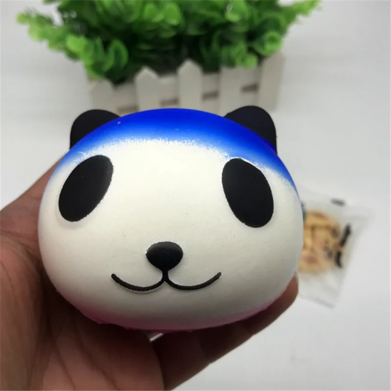 مكافحة الإجهاد جميل الباندا اسفنجي بطيئة ارتفاع Squishi بو اسفنجي ضغط يسحق الحبل لجميع الهاتف الذكي أحزمة هاتف المحمول #