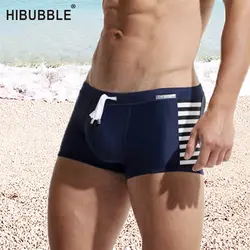 HIBUBBLE купальники для мужчин с прокладкой горизонтальные полосы сексуальные мужские плавки Купальники летняя пляжная одежда мужские плавки