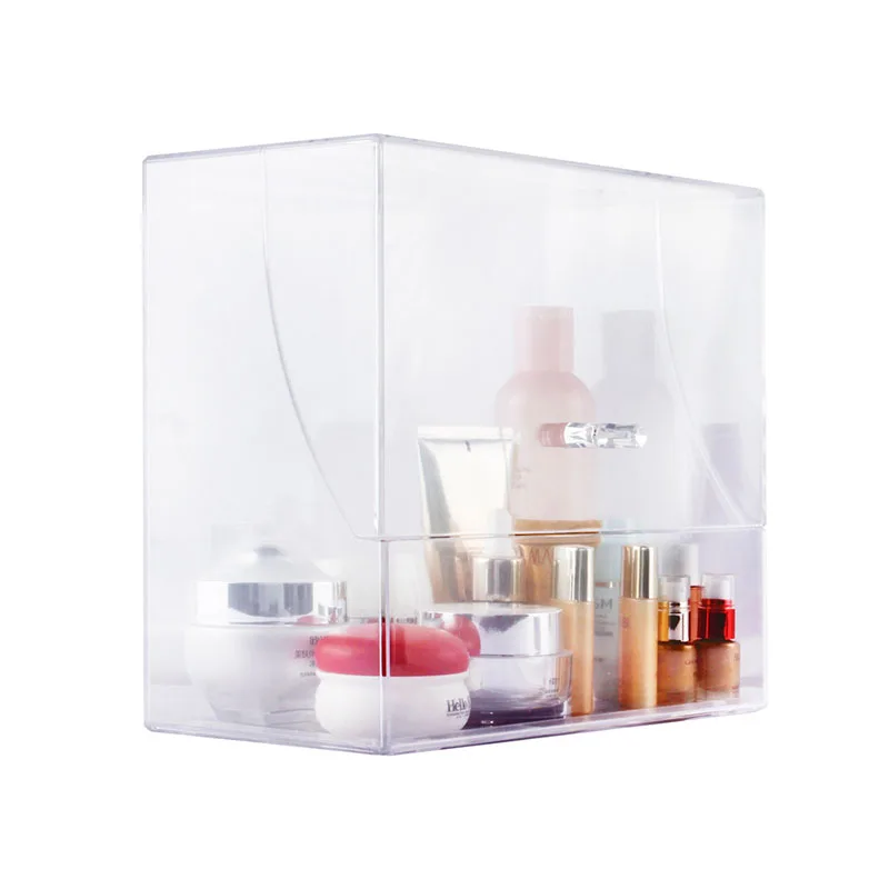 

Big Size Clear Acrylic Desktop Makeup Storage Box Cosmetic Organizer Women Skin Care Makeup Tools Organizer Jewelry Storage Box