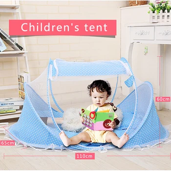

Baby Bedding Crib Netting Folding Baby Music Mosquito Nets Bed Mattress Pillow SuitS For Children Foldable mosquito net
