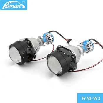 

RONAN Car Styling Mini 2.5 Upgrade Bi led Projector Lens Retrofit DIY H4 H7 Headlamp Lenses use LED H1 white auto headlight