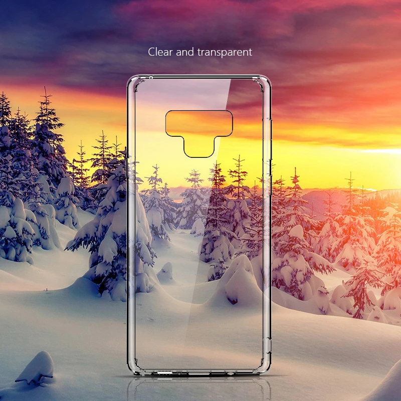 

For Samsung Galaxy Note 9 Case Hard Plastic Acrylic Cover Note9 Clear Transparent Phone Cases For Samsung Note 9 Case Cover