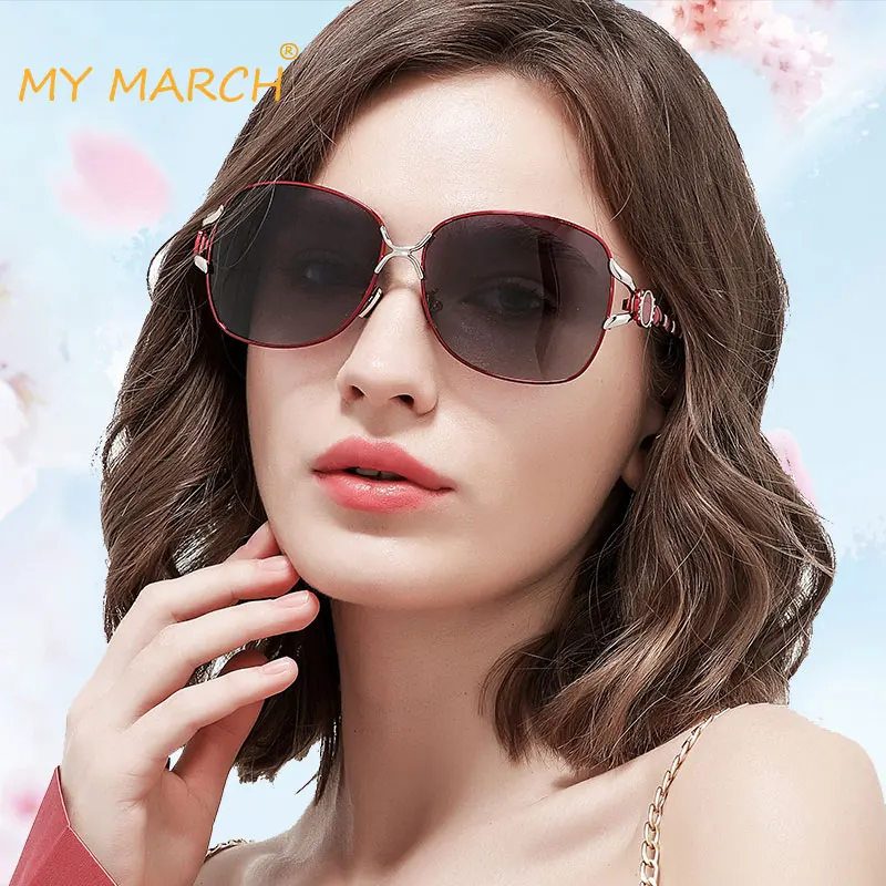 MYMARCH New Polarized Sunglasses Women Brand Designer Female Sunglasses Vintage Sun Glasses gafas oculos de sol masculino UV400