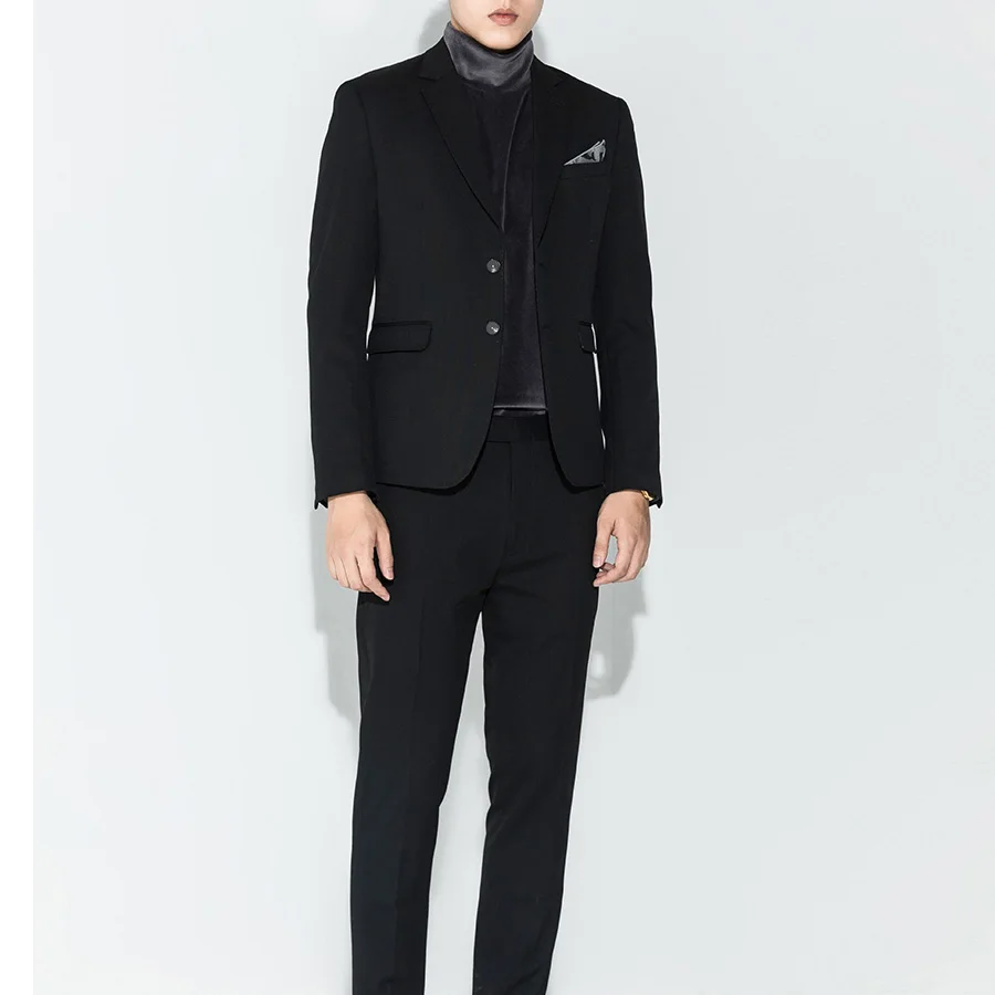 Smart Casual Business Suit Blazers Men Wedding Suit 2 Pcs (Jacket+Pants) Terno Masculino Notched Lapel Skinny Suit Men 2019