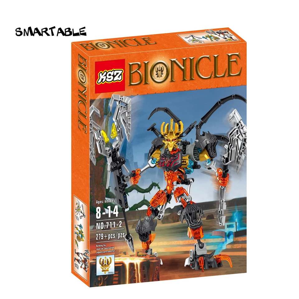 Smartable BIONICLE скелет маска King фигурки строительные блоки, игрушки для мальчиков с рисунком из мультфильма совместим со всеми самых лучших брендов, BIONICLE подарок 279 шт./компл