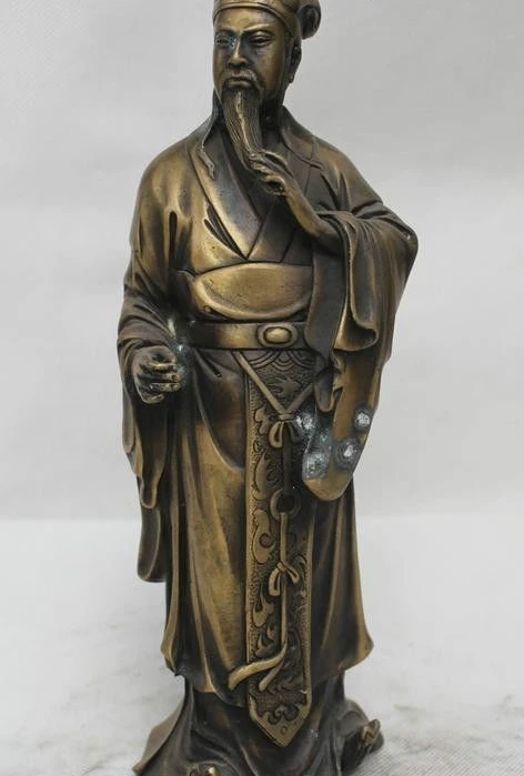 10 &quotКитайская народная бронзовая стойка Zhuge Liang Kong Ming Political Statue | Дом и сад