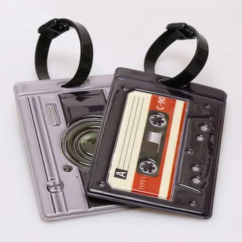 

Happy Flight PVC Leather Vintage Style Tape Travel Name Tag Luggage Tags 11*7.5cm