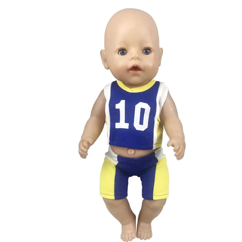 

Baby Born Doll outfit Color striped shirt Fit For 43cm Zapf Baby Born Doll Cute for 18 inch Doll Clothes Children Gifts
