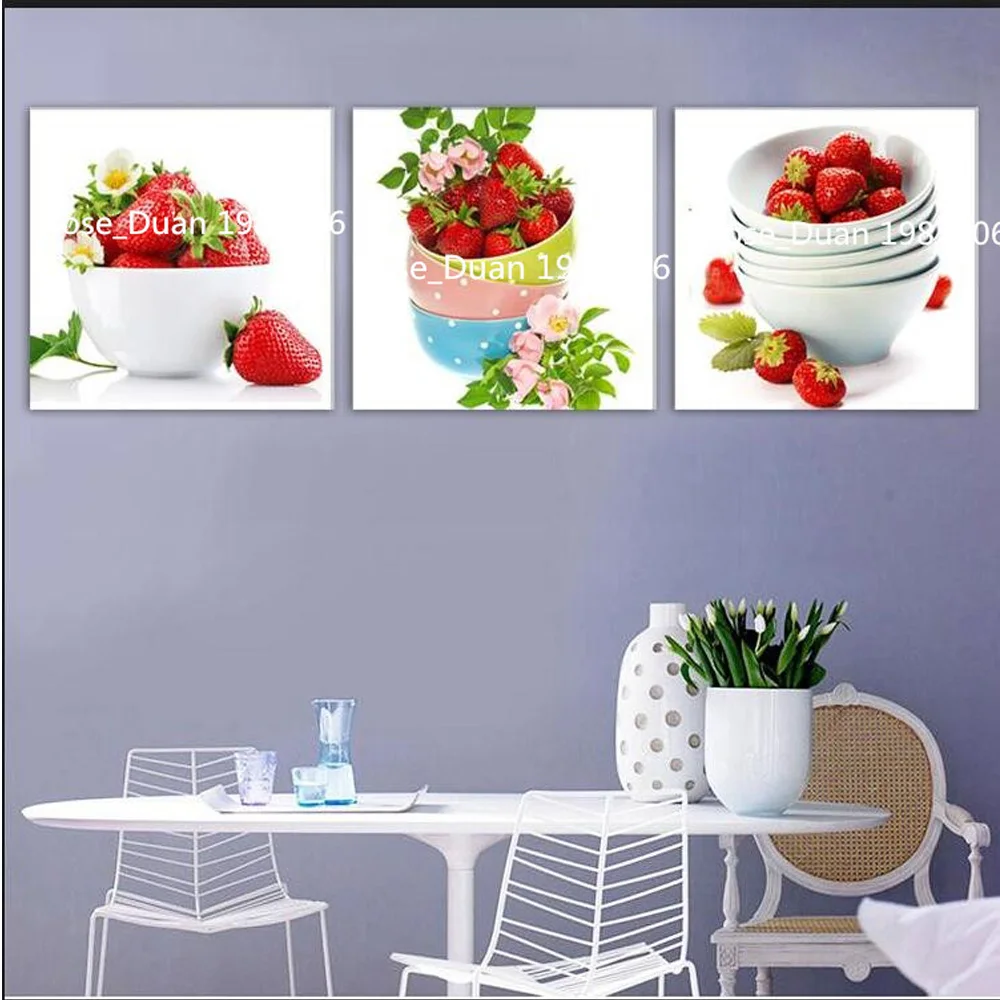 

New fruit Strawberry Diamond embroidery 5D DIY diamond painting 5D cross stitch Full circle drill home decor fruit KL180
