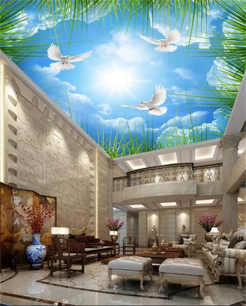 3d room wallpaper custom murals non woven wall sticker HD grass flying