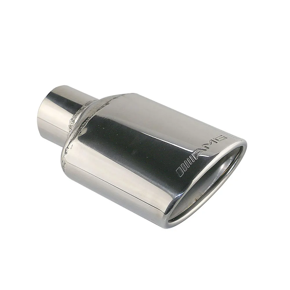 

Universal 1pcs Weld inlet 57mm Stainless Steel 201 Car Exhaust Tip Muffler Pipe Double Wall Outlet Car Tailpipe Free Shipping